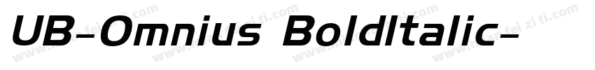 UB-Omnius BoldItalic字体转换